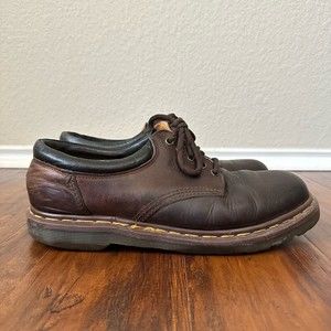 Vintage Dr. Martens Mens Oxford Shoes Brown Leather ENGLAND MADE